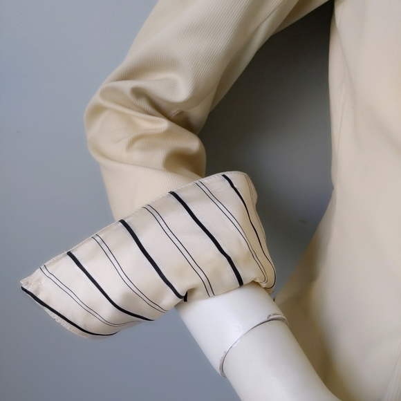 Vintage🎉 HP🎉 1990s CHLOE Ivory Origami Pleated Victorian Blazer 40 S - Picture 5 of 8